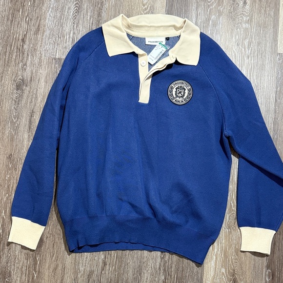 NWT Prohibited Navy and Beige Men's Sweater